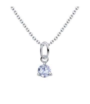 April Birthstone Silver Necklace SPE-5713